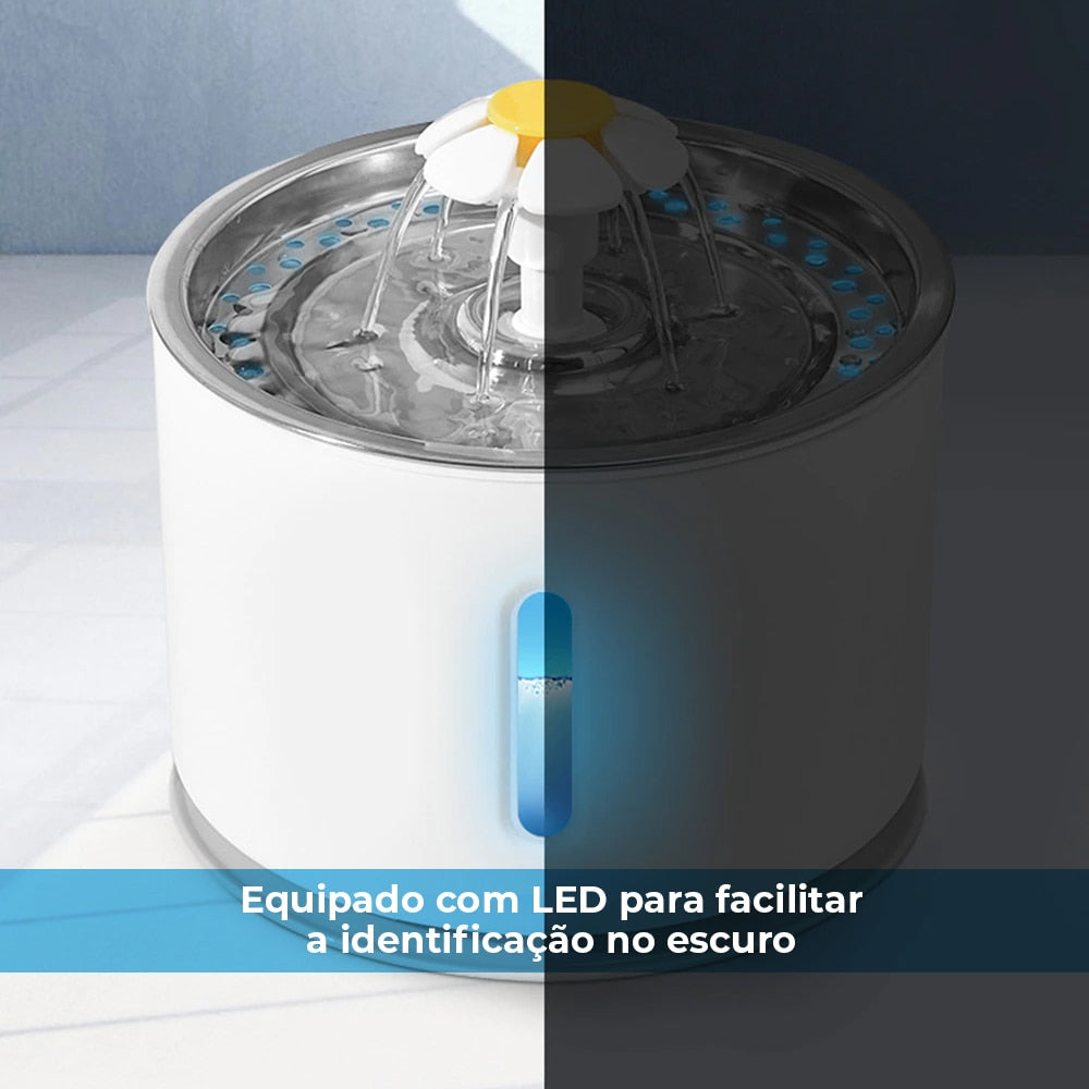 Fonte de água Automática com LED e Filtro (Gatos)